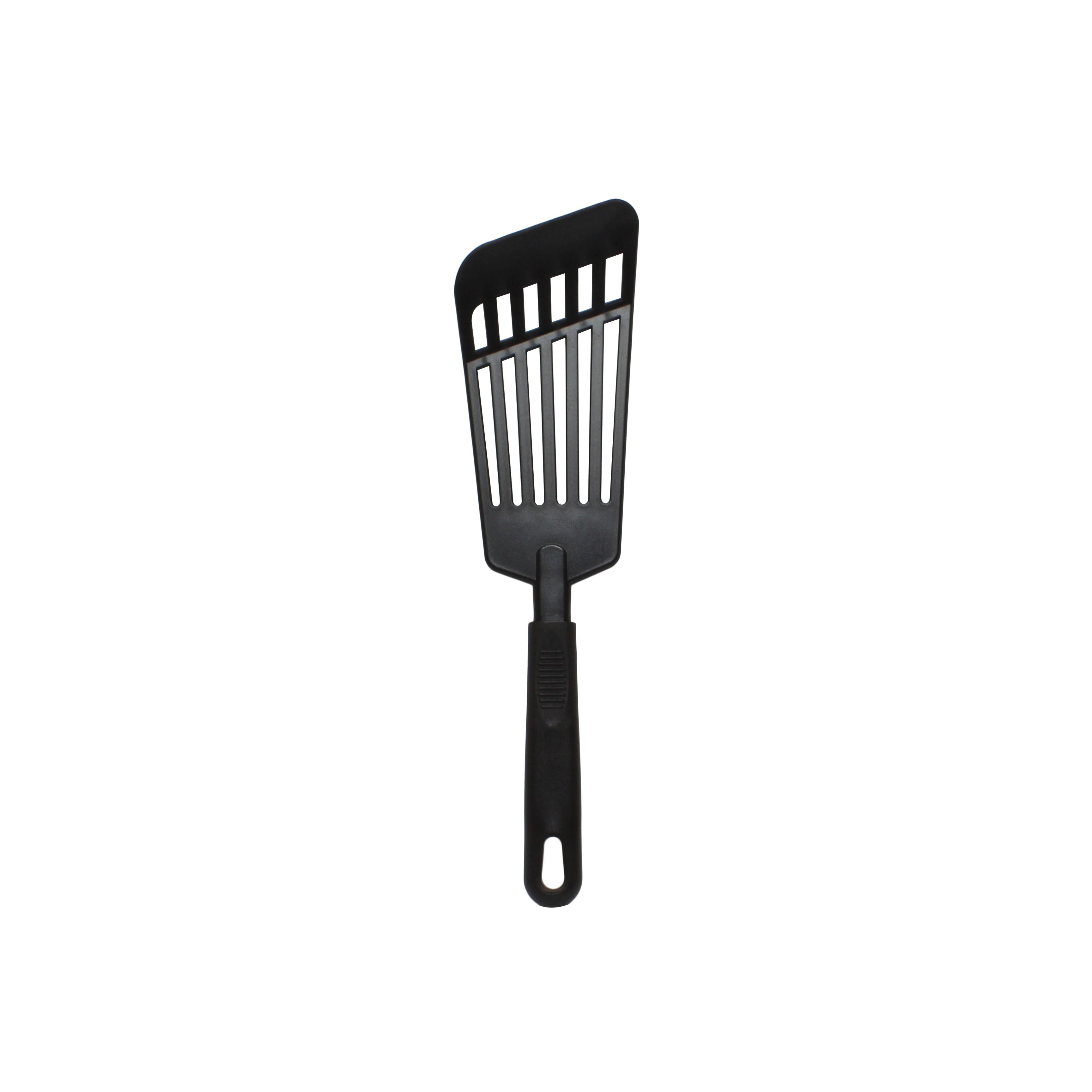 Thunder Group PLPP002BK Black 12-Inch Nylon Slotted Heat Resistant Spatula, 410°F