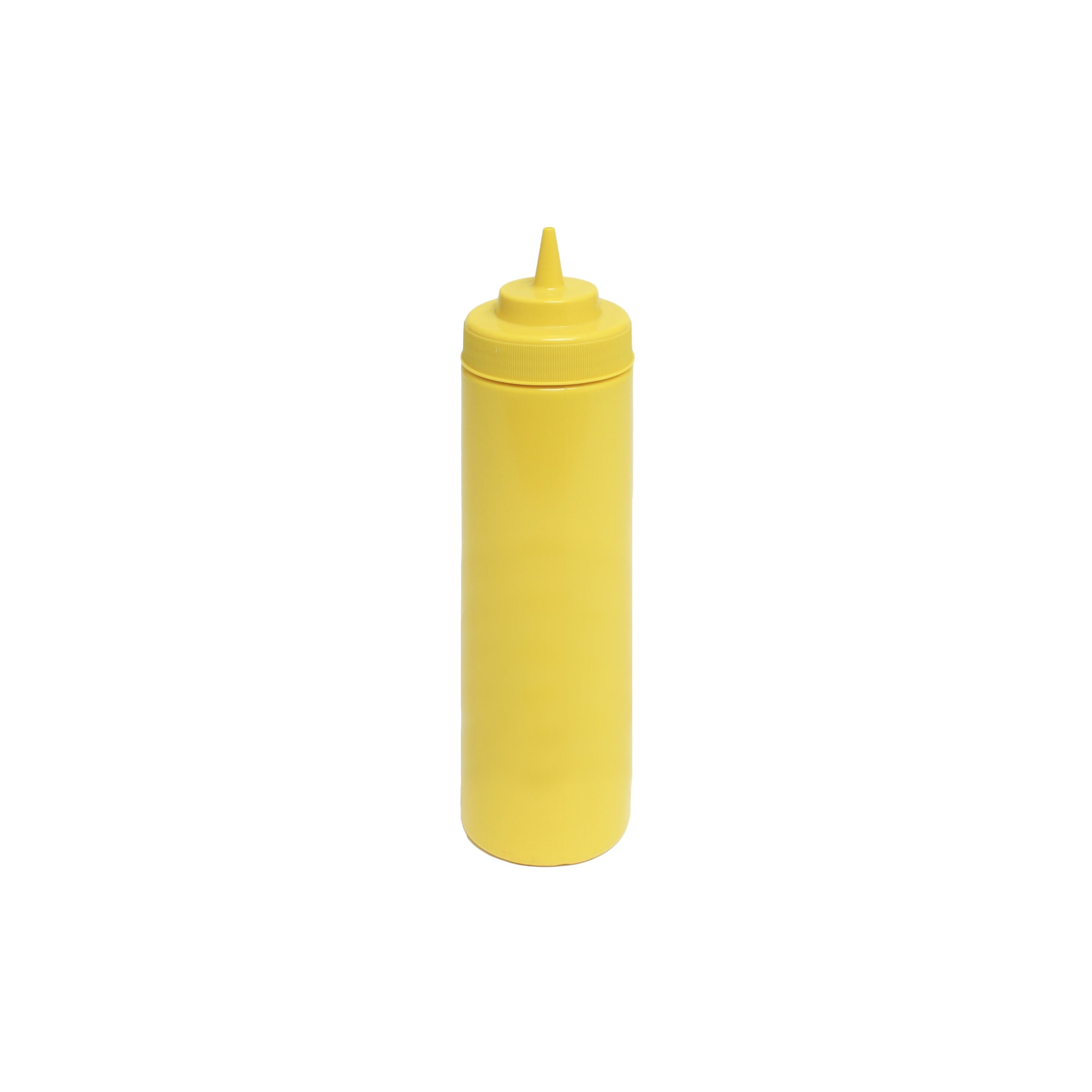 Thunder Group PLTHSB024YW 24 oz. Squeeze Bottle Yellow - 6/Pack