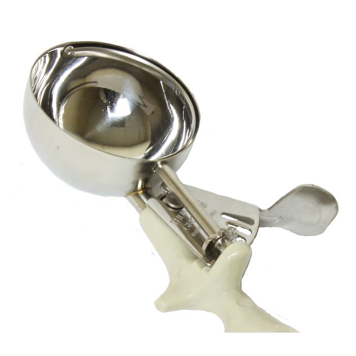 Thunder Group SLDS010L Lever Disher #10 Ivory Ergo Handle, 3 1/4 oz.