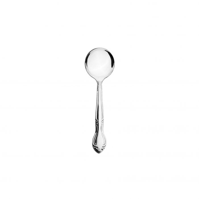 Thunder Group SLSF113 Sunflower Bouillon Spoon, Stainless Steel, Bright Finish - 12/Pack