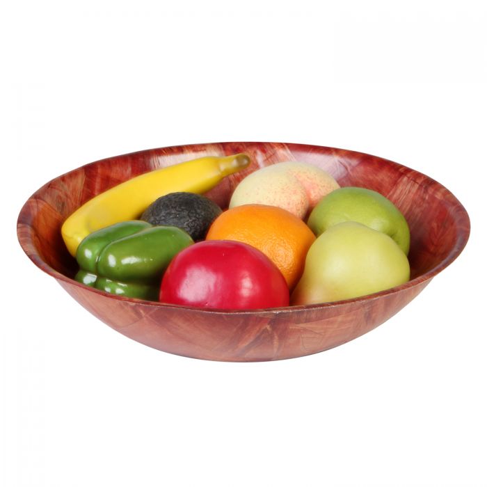 Thunder Group WDTSB012 12-Inch Woven Wood Salad Bowl - 12/Pack