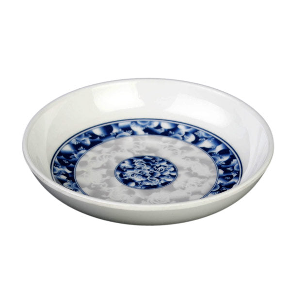 Thunder Group Round Melamine Sauce Dish, Blue Dragon - 12/Pack