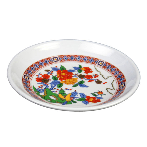 Thunder Group 1004TP 4 1/2" Round Melamine Plate, Peacock - 12/Pack