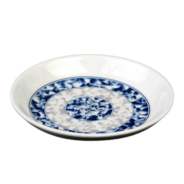 Thunder Group Round Melamine Sauce Dish, Blue Dragon - 12/Pack