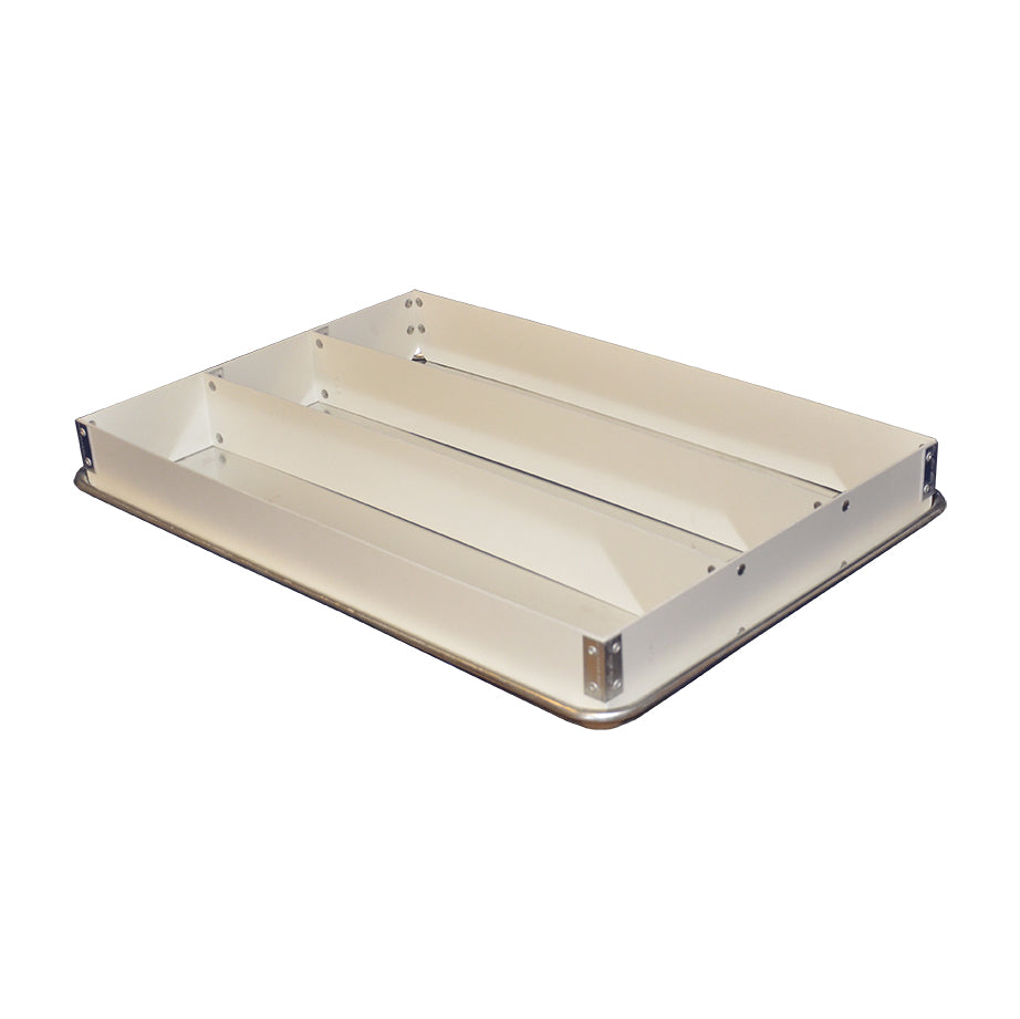 MFG Tray (176413-1537) 3" High 3-Section Fiberglass Sheet Pan Extender for 18" x 26" Pan