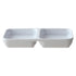 Thunder Group 4 oz. Rectangular Melamine Twin Sauce Dish - 12/Pack