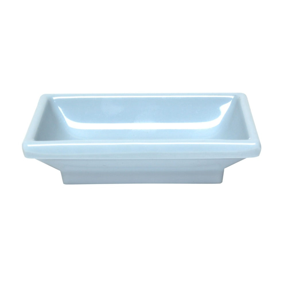 Thunder Group 1901 Blue Jade 2 oz. 3 3/4" x 2 1/2" Melamine Sauce Dish - 12/Pack