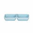 Thunder Group 1902 Blue Jade 4 oz. Melamine Twin Sauce Dish - 12/Pack