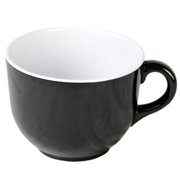 Thunder Group RF9475BW Black Pearl 23 oz. Two-Tone Melamine Mug