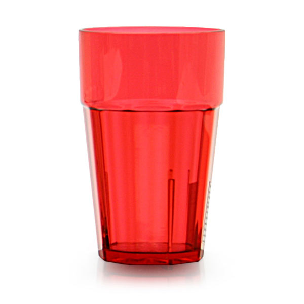 Thunder Group Polycarbonate Diamond Tumbler, Red - 12/Pack