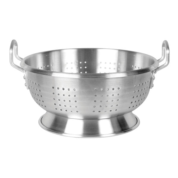 Thunder Group Aluminum Colander With Base And Handle, Heavy Duty