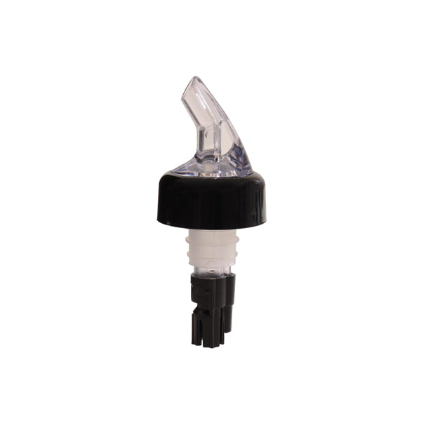 Thunder Group PLPR063C 5/8 oz. Black Measured Liquor Pourer With Collar - Pack Of 12