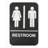 Thunder Group PLIS6953BK 6" x 9" Information Sign With Braille, RESTROOM