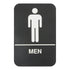 Thunder Group PLIS6952BK 6" x 9" Information Sign With Braille, MEN