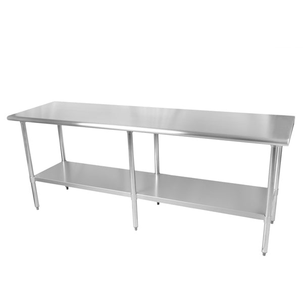 Thunder Group 30" x 84" x 35, 430 Stainless Steel Worktable, Flat Top