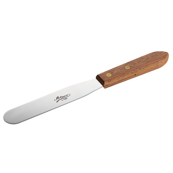 Ateco 1386 6” Straight Spatula with Wood Handle