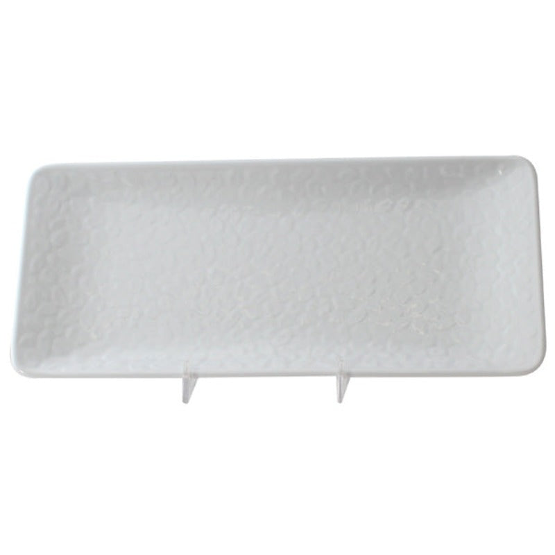 Thunder Group 11 1/4" x 5" Rectangular Melamine Plate - 12/Pack