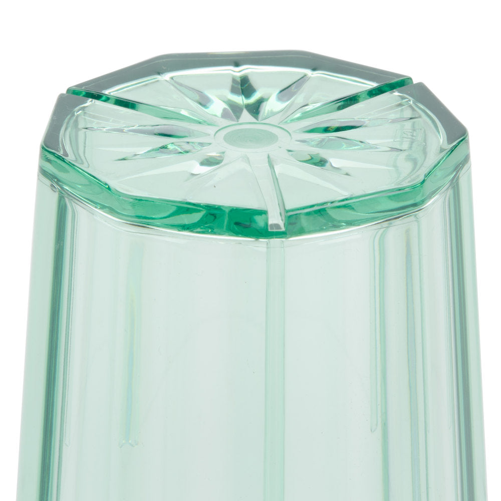 Thunder Group Polycarbonate Diamond Tumbler, Green - 12/Pack