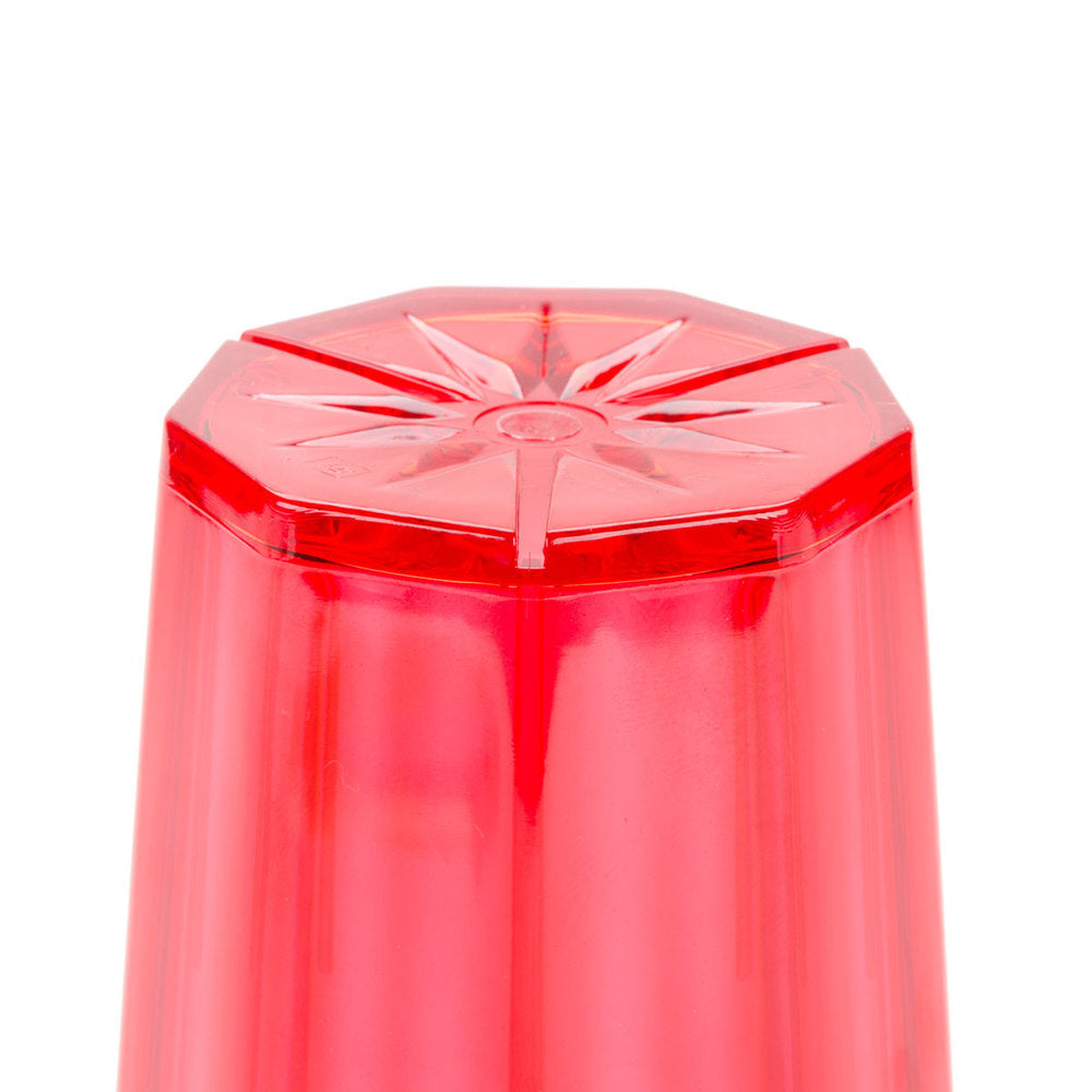 Thunder Group Polycarbonate Diamond Tumbler, Red - 12/Pack