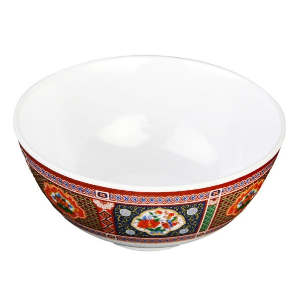 Thunder Group Round Melamine Rice Bowl, Peacock - 12/Pack