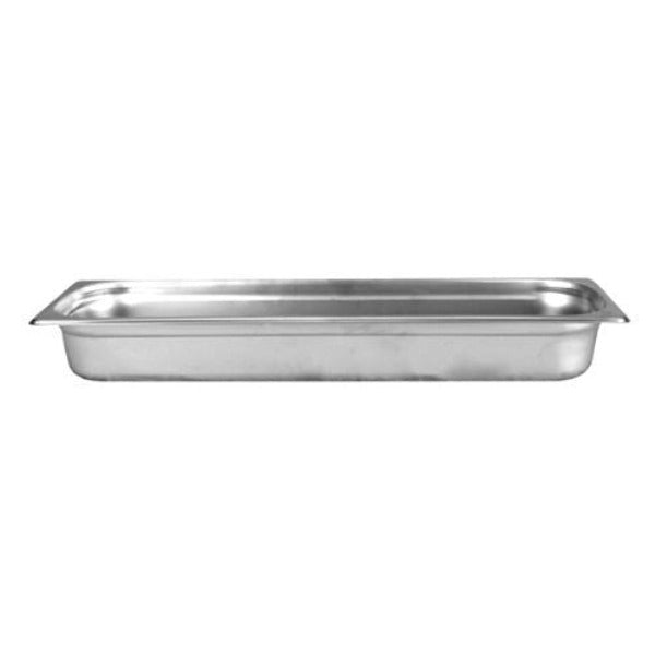 2 1/2" Deep, Half Size Long Standard Weight Stainless Steel Steam Table / Hotel Pan Anti-Jam