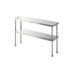 Adjustable Double Overshelf 14 X 72 - Stainless Steel for Work Table