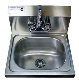 Box Set of 2 Stainless Steel Commercial Hand Sink & Faucet 16.5" X 16" NSF