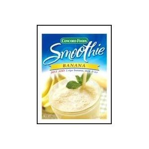 Concord Banana Smoothie Mix, Net Wet 2 Oz (57g) (Pack of 12)