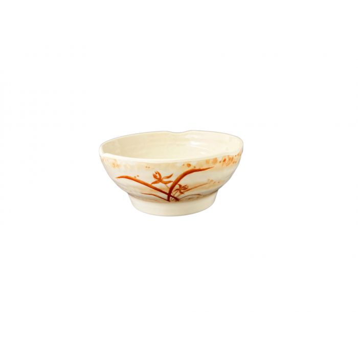 Thunder Group Gold Orchid Melamine Wave Soup Bowl - 12/Pack