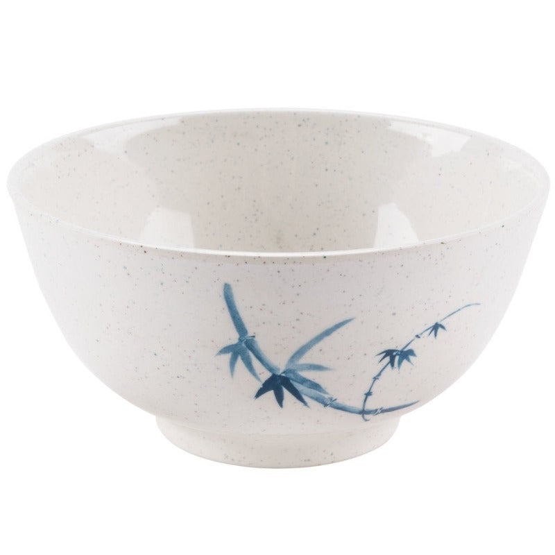 Thunder Group Blue Bamboo Round Melamine Rice Bowl - 12/Pack