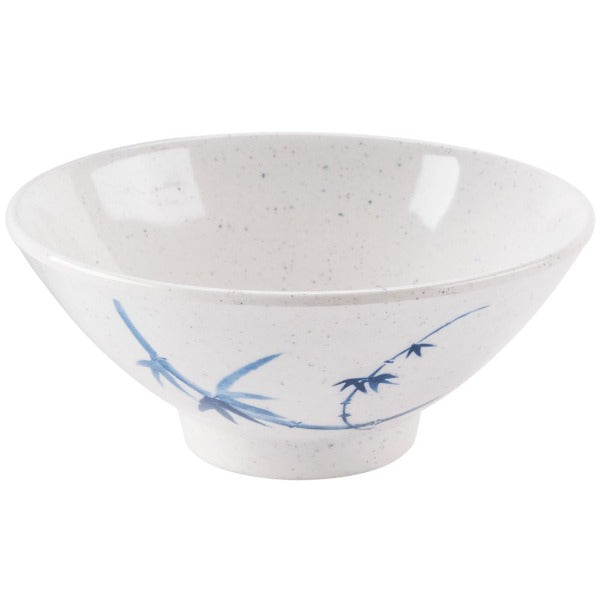 Thunder Group 3005BB Blue Bamboo 9 oz. Round Melamine Rice Bowl - 12/Pack