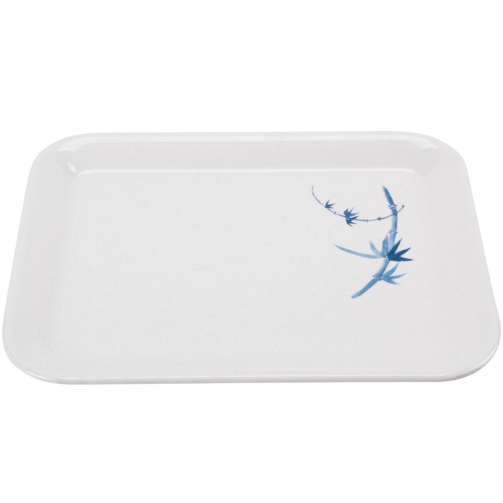 Thunder Group 0901BB Blue Bamboo 13 1/8" X 10 1/4" Melamine Tray (S) - 12/Pack