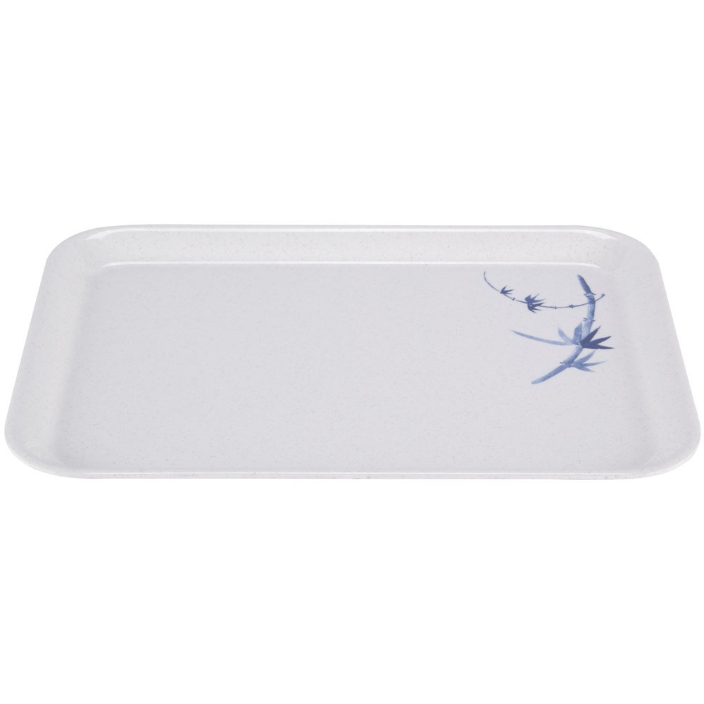 Thunder Group 0903BB Blue Bamboo 17" X 12 5/8" Melamine Tray (L) - 12/Pack