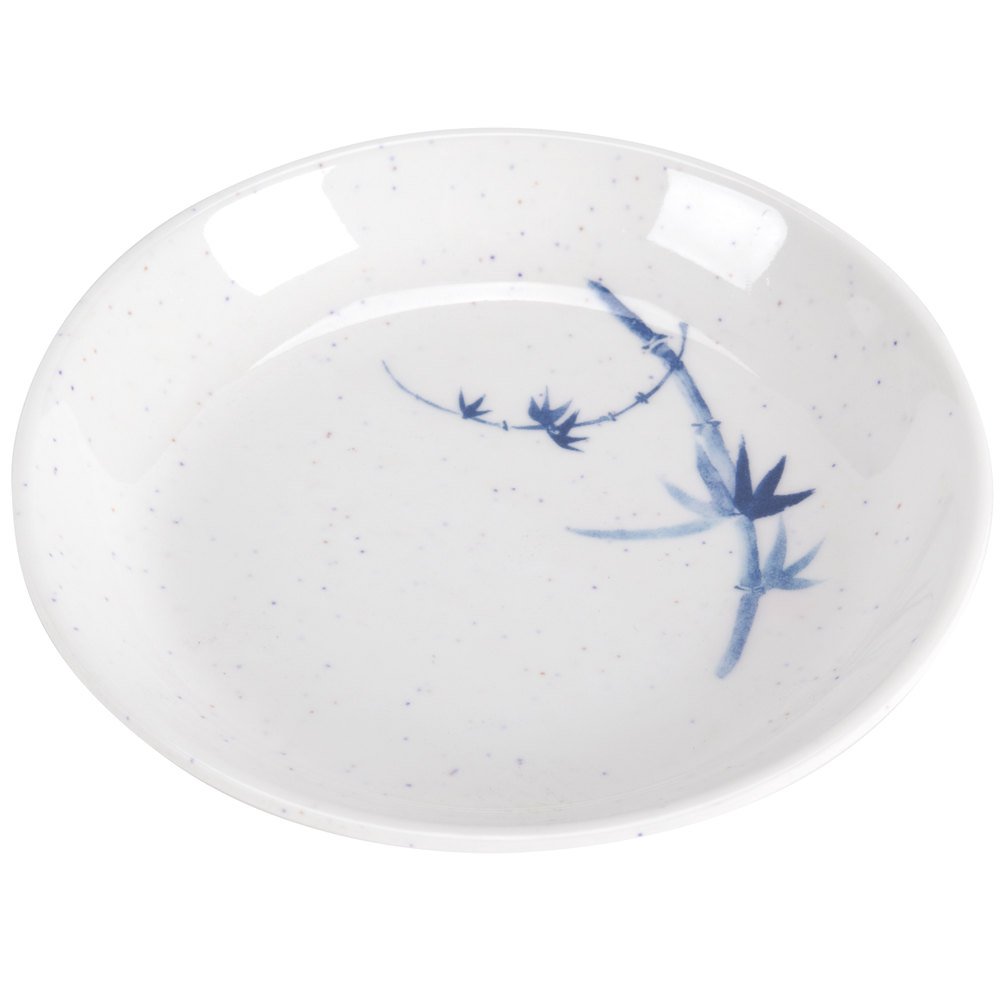 Thunder Group 102.8BB Blue Bamboo 2 oz. Melamine Sauce Dish - 12/Pack