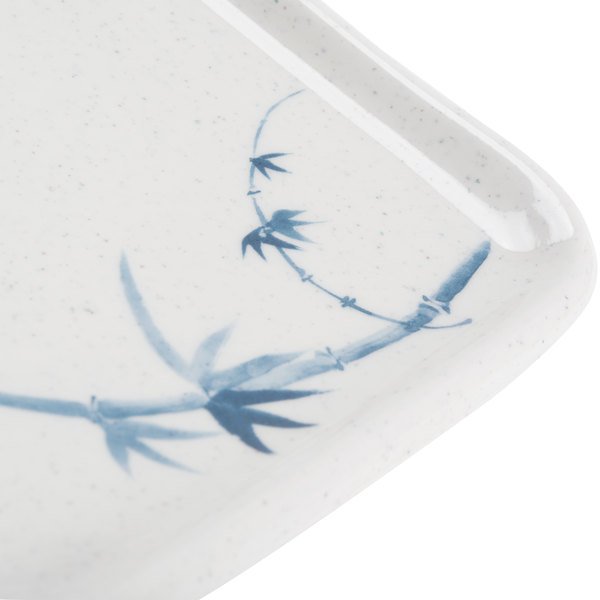 Thunder Group 1202BB 5 1/2" x 4 3/4" Melamine Plate, Blue Bamboo - 12/Pack