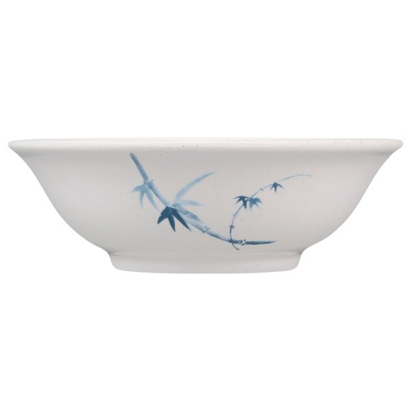 Thunder Group Blue Bamboo Round Melamine Rimless Bowl - 12/Pack