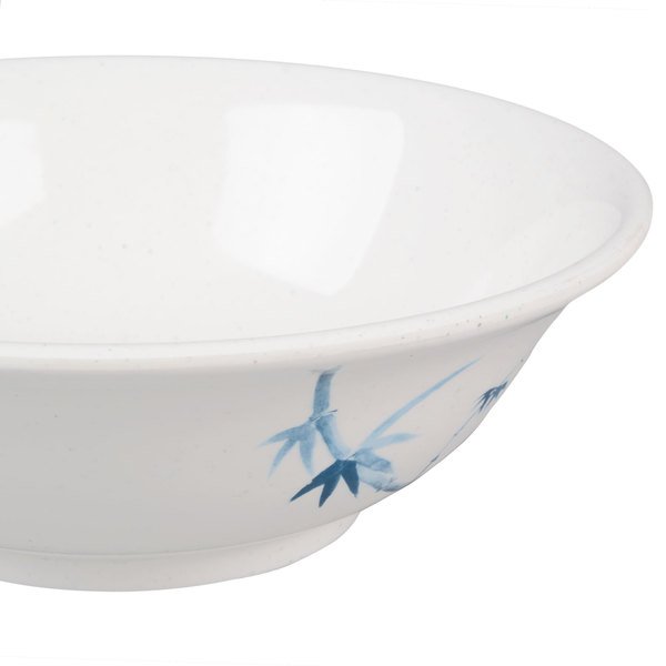 Thunder Group Blue Bamboo Round Melamine Rimless Bowl - 12/Pack