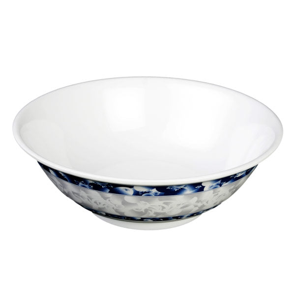 Thunder Group Round Melamine Rimless Bowl, Blue Dragon - 12/Pack