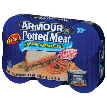 Armour Potted Meat 3 oz, 6 cans