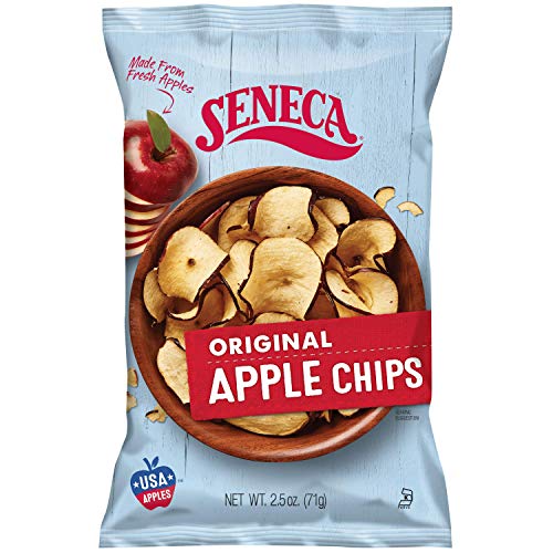 Seneca Golden Delicious Apple Chips | Made with Fresh 100% Golden Delicious Apples | Yakima Valley Orchards, Seasonally Picked | Crisped Perfection, Foil-Lined Freshness Bag | 2.5 ounce (Pack of 12)