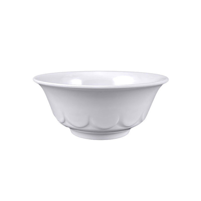 Thunder Group Round Scalloped Melamine Bowl, Imperial - 12/Pack