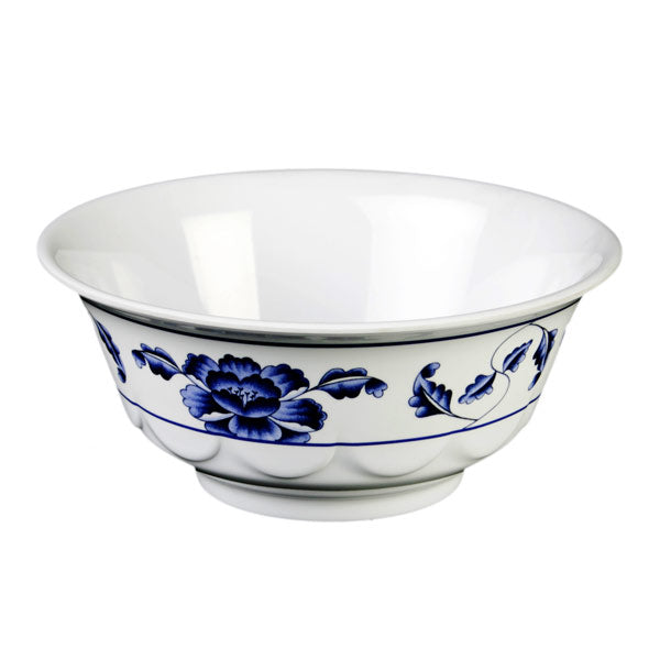 Thunder Group Round Scalloped Melamine Bowl, Lotus - 12/Pack