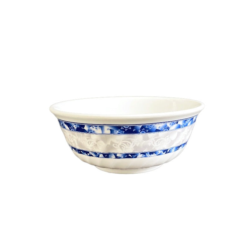 Thunder Group Round Swirl Melamine Bowl, Blue Dragon - 12/Pack