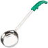 Thunder Group SLLD004A 4 oz. Green Solid Portion Spoon