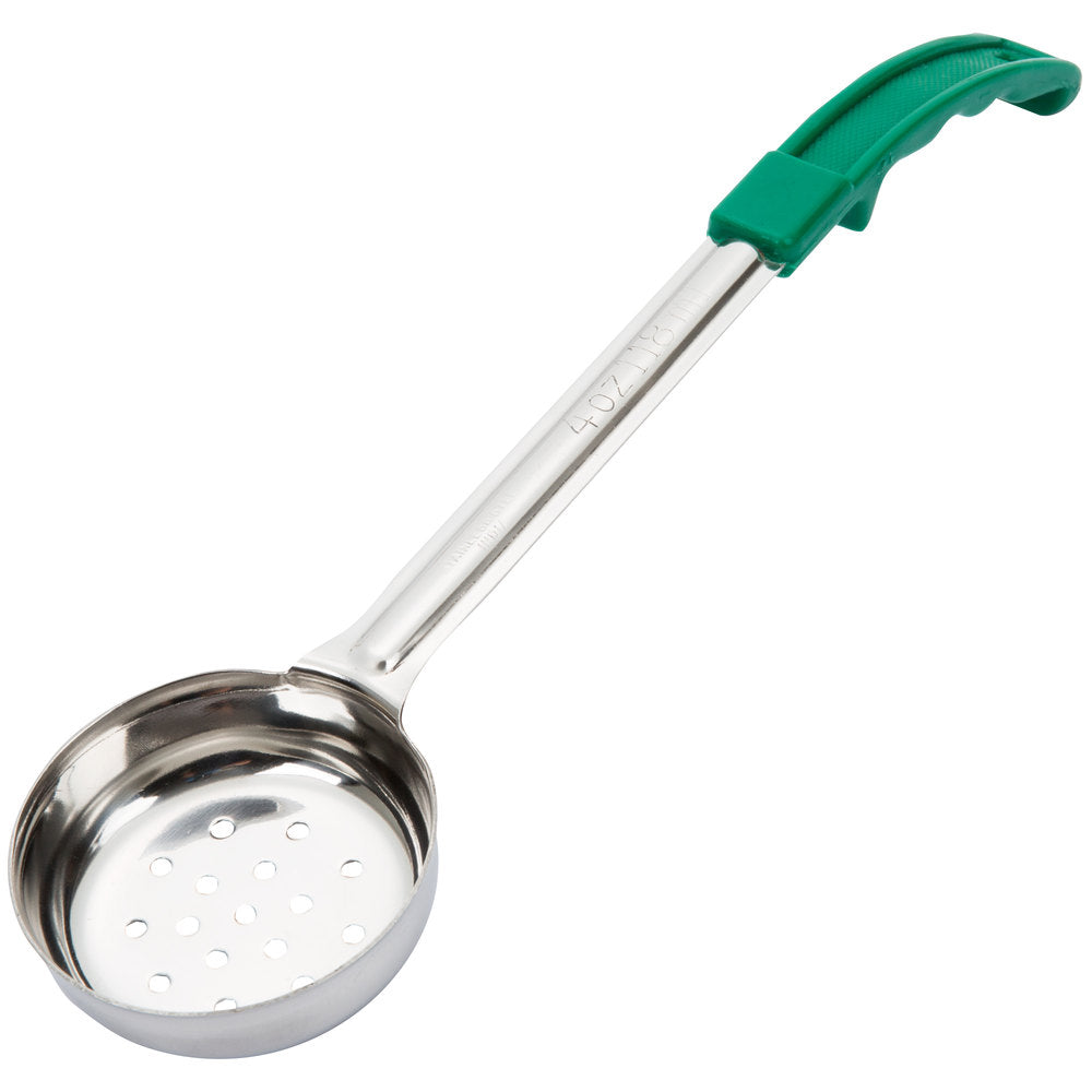 Thunder Group SLLD104PA 4 oz. Green Perforated Portion Spoon