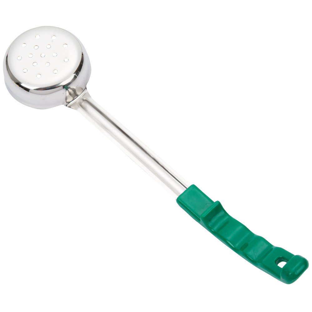 Thunder Group SLLD104PA 4 oz. Green Perforated Portion Spoon