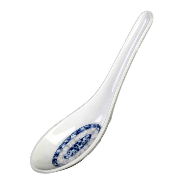 Thunder Group 7003DL Blue Dragon 3/4 oz. Melamine Won Ton Soup Spoon - 12/Pack