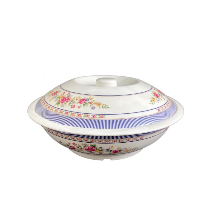 Thunder Group Melamine Serving Bowl With Lid, Rose