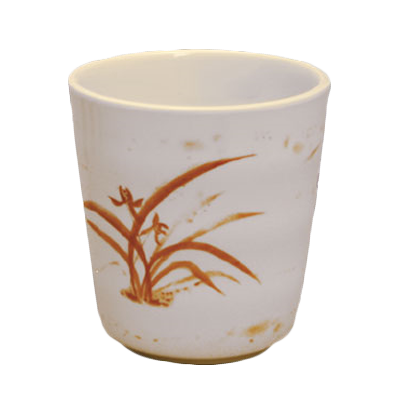 Thunder Group 9753GD Gold Orchid 8 oz. Melamine Mug - 12/Pack