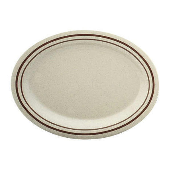 Thunder Group Oval Melamine Platter, Arcadia - 12/Pack